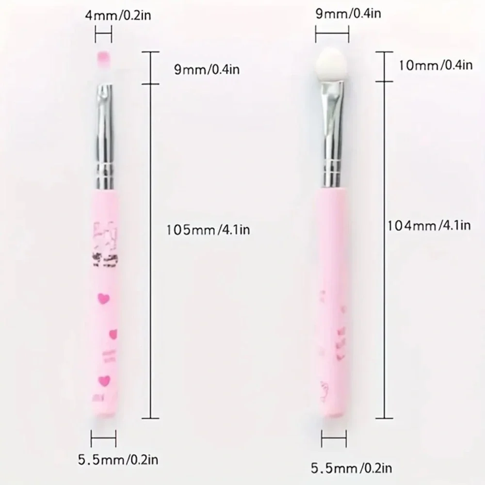 Hello Kitty All-In-One 7pc Makeup Brush Set | Blush, Brow Lip & Eye SANRIO NEW